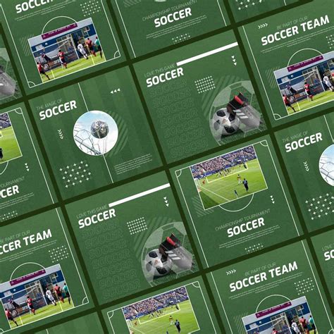 4 Soccer Sport Club Social Media Banner Template Masterbundles