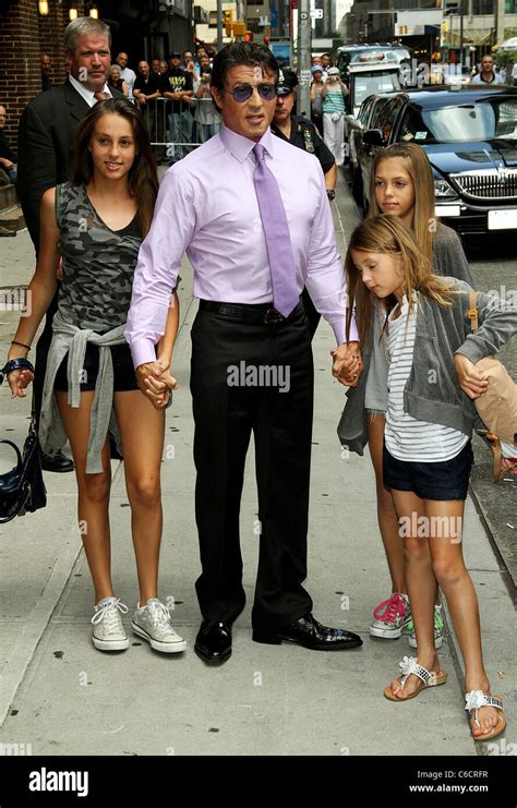 Sylvester Stallone And His Daughters Sophia Rose Scarlet Rose And