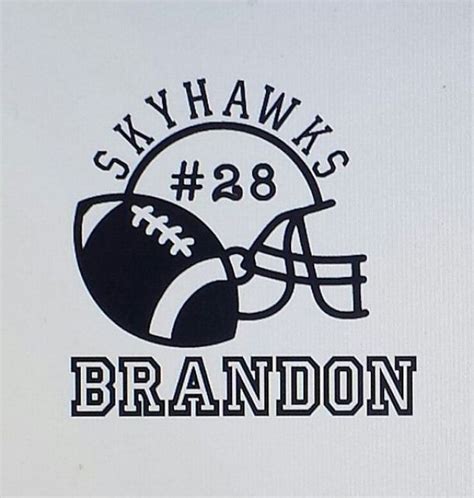 Football Personalized Car Decal Vinyl By Onaballgreetings On Etsy 500