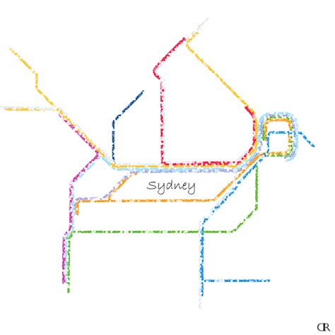 Sydney Subway Map Art Design Reader