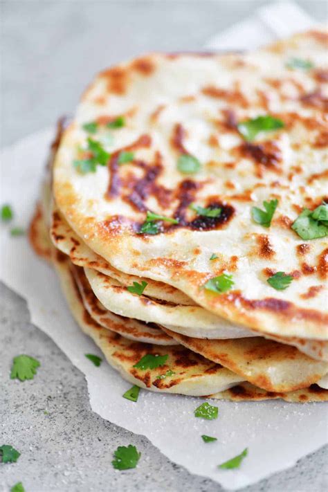Two Ingredient Dough Naan Flatbread The Gunny Sack Recipes Naan