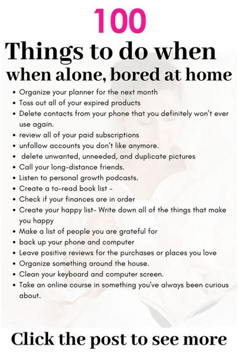 100 Things To Do When Youre Alone Bored At Home Social Distancing