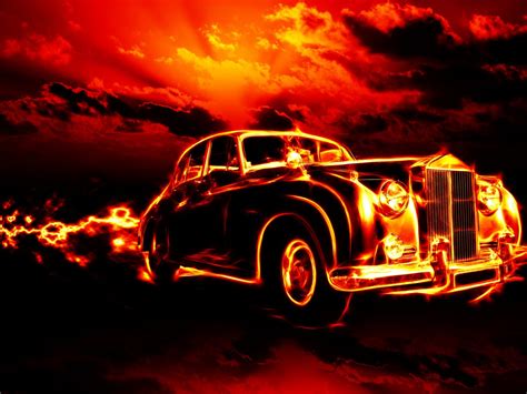 Fire Classic Car Hd Wallpapers For Desktop 2880x1800