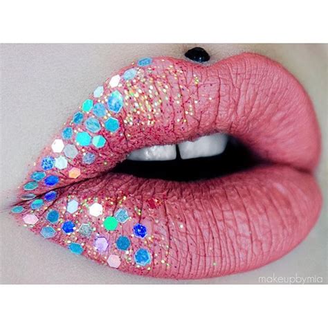 Beauty I Hair And Makeup I Colourful Glitter I Pink Lipstick I Print