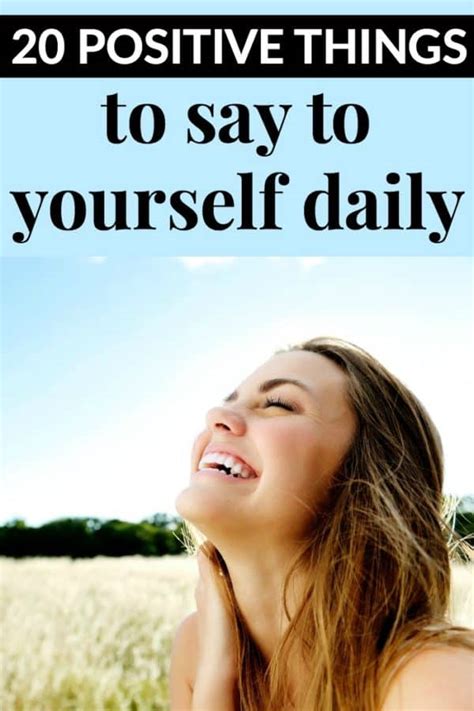20 Positive Things To Say To Yourself Daily Mommy Moment