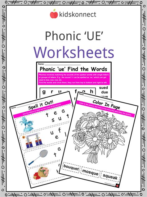 Phonics ‘ue Sound Worksheets And Activities Kidskonnect