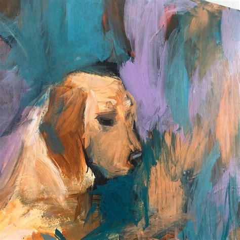 Abstract Labrador Painting Colorful Oil Wall Art Canvas Abstract Dog P