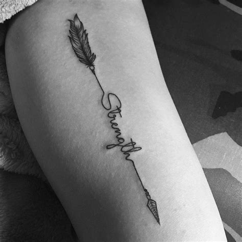 Word Tattoo Design Tattoos Strength Tattoo Arrow Tattoos For Women