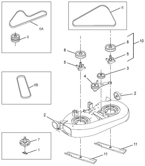 Mtd 13am762f765 2007 parts diagram for deck assembly 38 inch. MTD 38" to 42" Deck Parts (2 Blades) | Lawnmower Pros