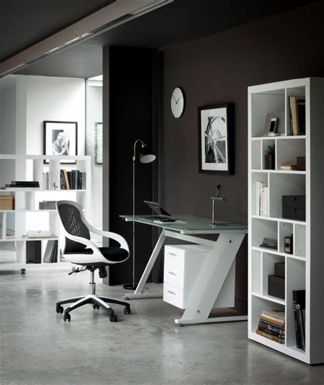 Home Office In Black And White Interior Design Ideas Ofdesign