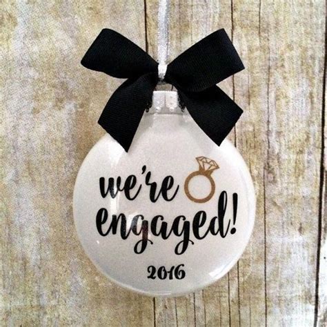 Engagement Ornament Engagement T Engaged Ornament Etsy Personalized Engagement Ts