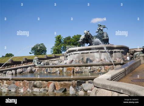 Copenhagen Denmark Eu Gefion Fountain Large Monument Used As Wishing