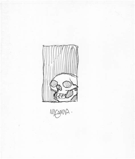 Mignola Skull In Kris Zaychers Sketches Comic Art Gallery Room