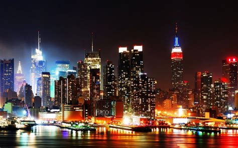 New York City Skyline At Night 2560 X 1600 Wallpaper