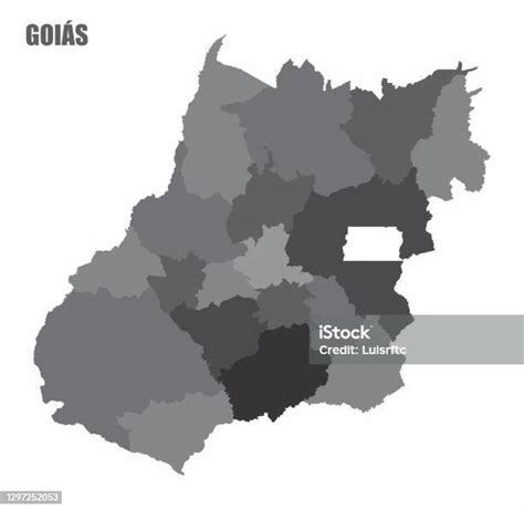 Mappa Delle Regioni Di Goias Immagini Vettoriali Stock E Altre Immagini Di Brasile Brasile