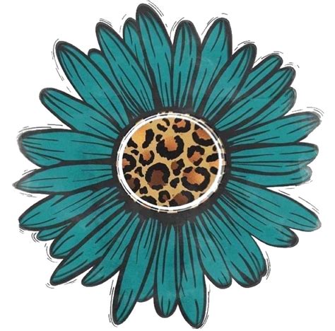 Blue Sunflower Svg In 2021 Leopard Print Wall Art Digital Art Design