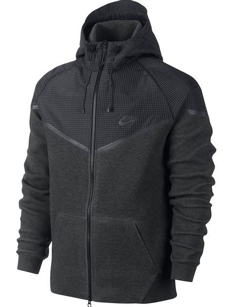 Nike Tech Fleece Windrunner Heather Reflective Black Mens Jacket