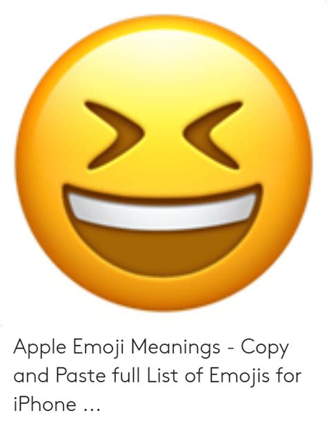 Apple Emoji Meanings Copy And Paste Full List Of Emojis