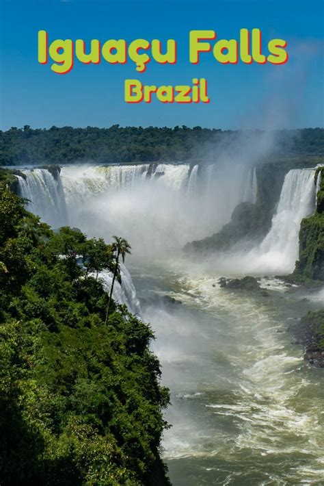 Iguazu Falls Sit On The Border Between Argentina And Brazil While This