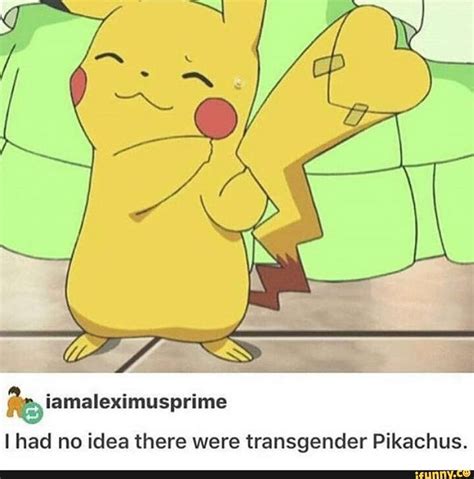 Iamaleximusprime I Had No Idea There Were Transgender Pikachus