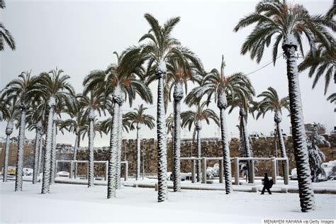 Magical Scenes As Snowstorm Blankets Middle East Huffpost