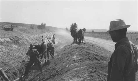 Team Works On An Irrigation Ditch Archival Idaho Photograph Collection