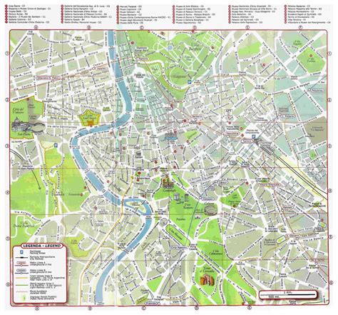 Карты Рима Подробная карта Рима на русском языке Карты Рима Италия