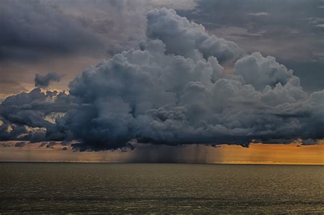 Thunder Storm Cloud Over The Gulf Of Mexico By Tedndeesphotography