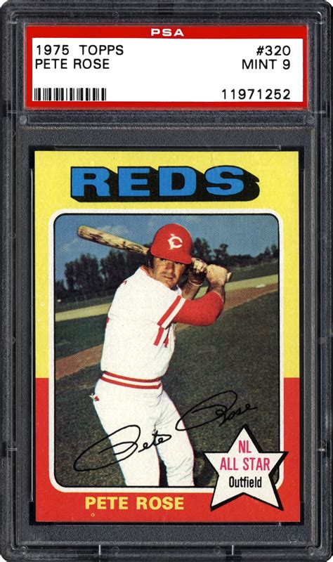 1971 topps pete rose cincinnati reds #100 baseball card. 1975 Topps Pete Rose | PSA CardFacts™