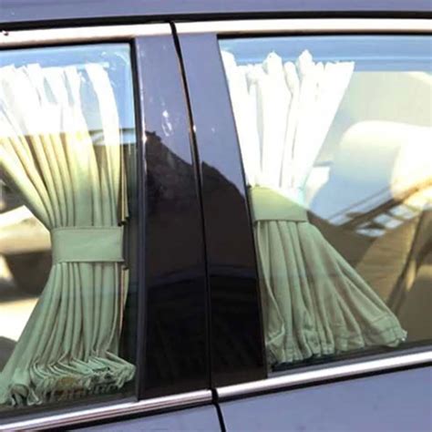 2pcs 70cm Mesh Auto Rear Valance Uv Sunshade Drape Visor Car Window