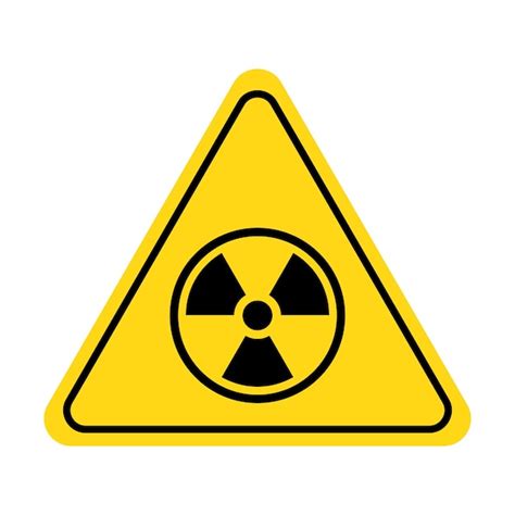Premium Vector Radioactive Radiation Sign Danger Warning Atomac Bomb