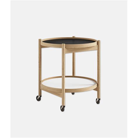 Bølling Tray Table 50 Oak Oiled Base Whiteblack Arkitektens Butik