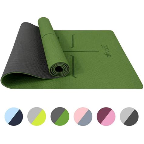 ativafit non slip tpe yoga mat eco friendly exercise and workout mat with carrying strap types of