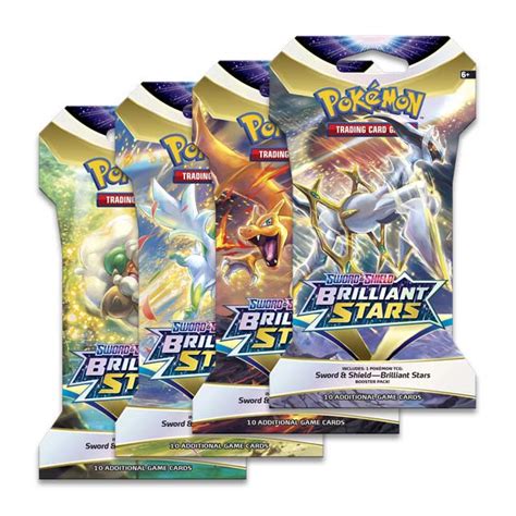Pokémon Tcg Sword And Shield Brilliant Stars Sleeved Booster Pack 10