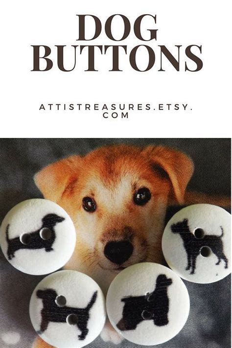 Dad is a labrador and mom is a german shepherd. Dog buttons 10 wood buttons 15mm 2 hole buttons dog breed ...