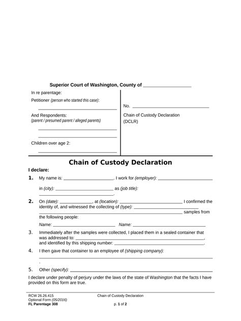 Chain Custody Form Fill Out And Sign Printable Pdf Template Signnow