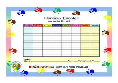 Programador semanal de mañana a. Memória Colorida Associação - Amigos da Colónia de Férias ...