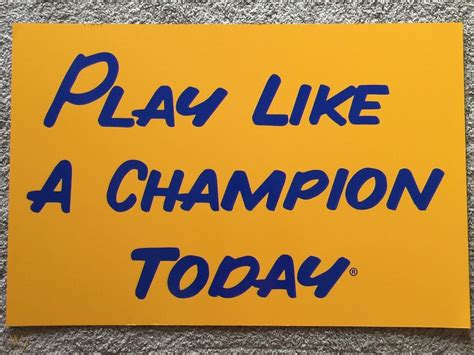 Play Like A Champion Today Metal Sign 1848411253