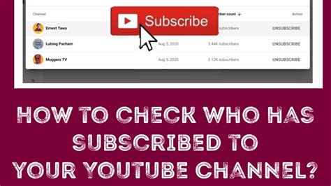 How To Check Who Has Subscribed To Your Youtube Channel YouTube