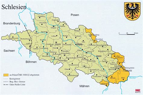 Deutschland oder offiziell die bundesrepublik deutschland ist der einwohnerreichste staat in mitteleuropa, mitgliedsstaat der europäischen union und vertragsstaat des schengener karte. Karte Schlesien