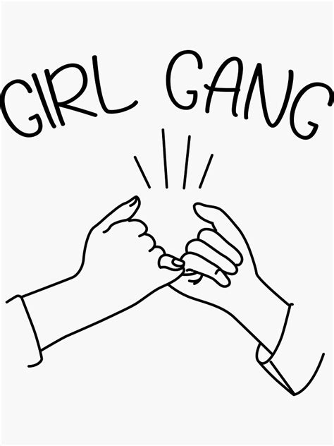 Girl Gang Sticker By Anass002 Redbubble