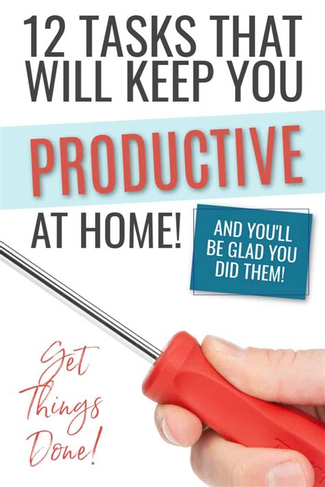 12 Productive Things To Do When Youre At Home Realistic Homemaker