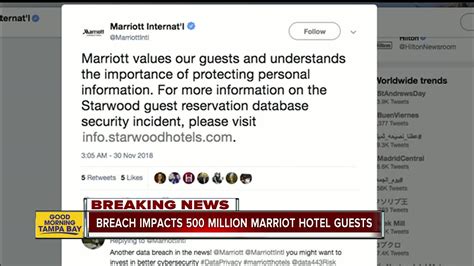 Marriott Says Reservation Database Was Breached