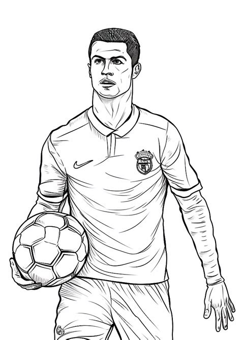Dibujo De Cristiano Ronaldo Dibujo Para Colorear De Cristiano Ronaldo