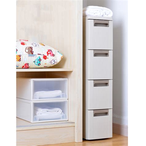 This slim tower from the container store is small enough to squeeze between your toilet and sink, but offers enough storage room for all your cosmetics and beauty supplies. MIXFEER 4-Tire Rolling Cart Organizer Unit with Wheels ...