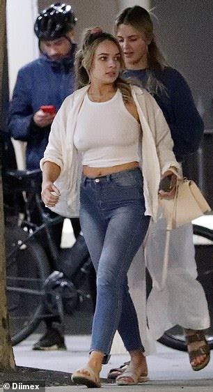 Abbie Chatfield Goes Braless As She Flaunts Her Trim Figure In A See Through Crop Top And Jeans