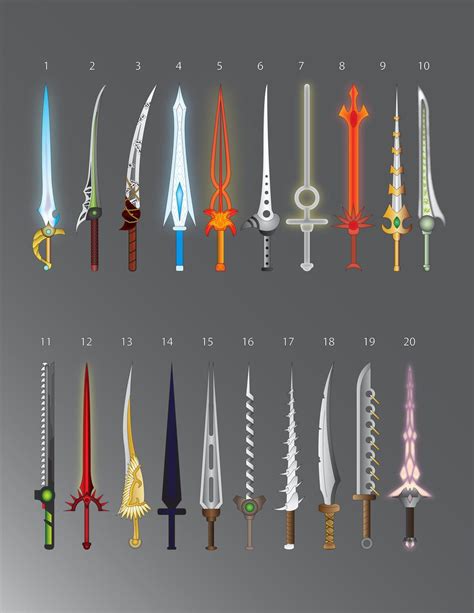 100 Swords 1 20 By Lucienvox On Deviantart Desenhos De Armas