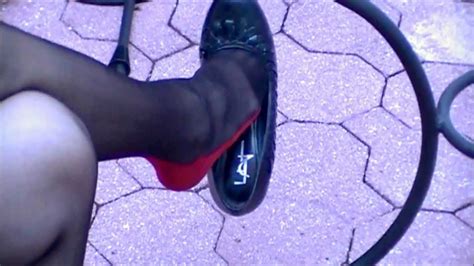 Julie Dangles 4 Heels Wearing Black Stockings Pt 2 Youtube