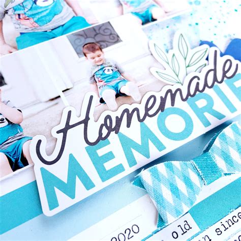 Homemade Memories Scrapbook Layout Lets Stay Home Pinkfresh Studio