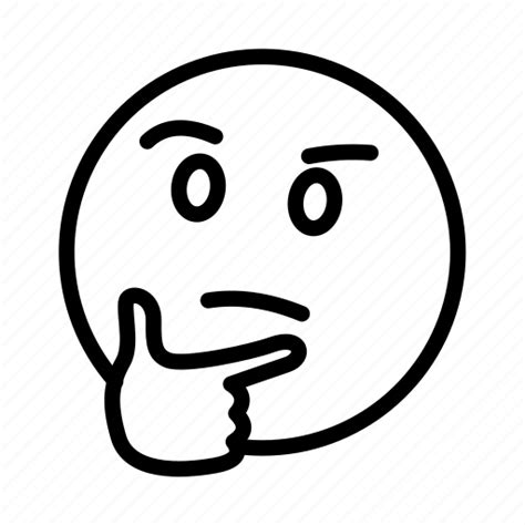 Emoji Emoticon Emotion Face Thinking Icon Download On Iconfinder